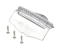 Healeved 14-string Aluminum Mandolin Tailpiece Bridge Chrome Metal Mandolin String Part Musical Instrument Accessory for Folk and World Supplies