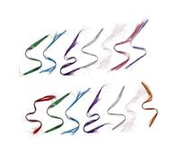 Healeved 14pcs Hair Tinsel Strands Glitter Hair Extensions Tinsel Strands Holographic for Braiding