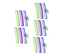 Healeved 15 Pcs Giant Comb Prop Oversized Wide Tooth Comb for Halloween Party Favors Carnival Decorations Cosplay Accessories to Clean Party Supply Green Blue and Purple