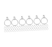 Healeved 150 pcs Silver Pirate Cosplay Hoop Earrings Costume Props for Halloween Party Group Accessories