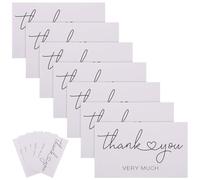 Healeved 150pcs Elegant White Thank You Cards Bulk Pack with Thick and Strong Paper Cardstock Multi-function Small Thank Cards for Those Who Have Online Businesses for Retail Stores