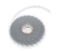 Healeved 15m Silver Glossy Pentagram Ribbon Roll for Christmas Decoration, Embossed Star Pattern Ribbon Lace Tape for DIY Wreaths and Wrapping Accessories