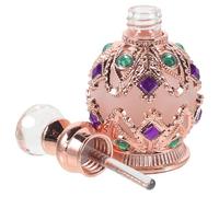 Healeved 15ml Glass Travel Perfume Bottle Rose Gold Spray Mini Refillable Empty Perfume Sample Holder for Essential Oil Storage and On-the-go Use