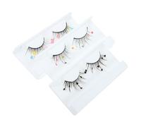 Healeved 15pairs Glitter Eyelashes Flower and Heart Sequins Reusable and Comfortable Fake Lashes for Creative Makeup Looks for Parties and Special Occasions