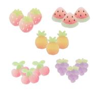 Healeved 15pcs Detachable Fruit Shoe Clips for Sneakers Cute Handmade Decorative Charms in Grape Pineapple Strawberry Watermelon Cherry Shapes Easy DIY Accessories for School Parties