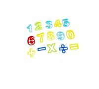 Healeved 15pcs DIY Number and Symbol Plasticine Mould Set, Educational Dough Tools Kit with Extruder, Suitable for Indoor and Outdoor Creative Play