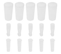 Healeved 15pcs Makeup Brush Protector Covers Plastic Dustproof Brush Head Guards for Travel-friendly Protection and Quick Installation Suitable for Safe Storage and Makeup Sessions