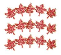 Healeved 15PCS Maple Leaf Lapel Pins: Metal Maple Leaf Brooches - Backpack Pins Autumn Jewelry for Women and Men Thanksgiving Souvenirs - Canada Day Accessories