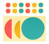 Healeved 15pcs Pressure Gauge Identification Stickers Set with Red Green Yellow Reflective Safety Labels 10cm Circle Decals for Industrial Pressure Range Marking and Gauge Warning