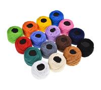 Healeved 16 Color Cross Stitch Embroidery Thread Multi Purpose Artificial Cotton Sewing Thread with Good Touch Feeling for Craft Projects and Vase Embellishment DIY Random Color