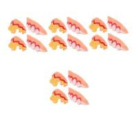 Healeved 16 Pcs Halloween Fake Teeth Funny Costume Cosplay Prop Stable Material Easy to Clean for Horror Parties and Spooky Decorations