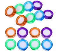 Healeved 16 Pcs Round Finger Wet Sponge with Plastic Case, Money Counting Finger Moistener for Cash Handling, Quick Moisture Activation and Easy Maintenance, for Financial Offices