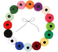 Healeved 16 Rolls Embroidery Thread Roll Cotton Strong Colorful DIY Sewing Floss for Beginners Lightweight Crafting Suitable for Living Room