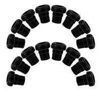 Healeved 16pcs Black Plastic Foosball End Caps Suitable for Most Table Football Machine Sticks Plugs Not Easily Deformed Or Broken Table Accessory
