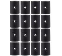 Healeved 16pcs Foosball End Caps for Table Football Rods, Black Pvc Replacement Plugs, Sturdy and Not Easily Deformed, for Replacing Lost Or Worn Caps on Foosball Tables