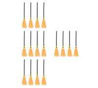 Healeved 16pcs Halloween Witch Broom Plastic Orange Wizard Broomstick for Party Decor Masquerade Haunted House Prop Witch Cosplay Accessories for Boys