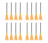 Healeved 16pcs Witch Broom Plastic Witch Broomstick Wizard Cosplay Prop for Halloween Party Masquerade Haunted House Decoration