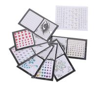 Healeved 16sheets Face Gems Stickers Rhinestones for Makeup Festivals Eye Body Decoration for Parties Costumes and Halloween Self-adhesive Jewels Mixed Colors