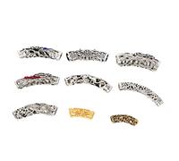 Healeved 18pcs Alloy Dreadlocks Beads Hair Cuffs for Braids Hair Tube Decoration Accessories for Men and Women Eye-catching Colors for Stylish Looks