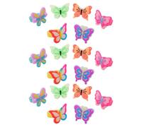 Healeved 18pcs Butterfly Rings - PVC Soft Jewelry - Unique Kids Finger Rings - Butterfly Decorative Accessories Pinata Stuffers for Kids Birthday Halloween Christmas Party Favors