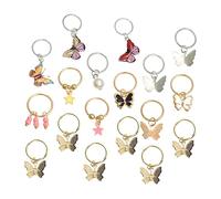 Healeved 18pcs Mixed Style Butterfly Hair Jewelry for Braids Chic Dreadlock Clips Cuffs and Rings Hair Accessories for Women Friends and Family