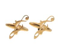 Healeved 1pair Minimalist Music Note Cufflinks for Men and Women Classic Shirt Accessories Suitable for Business Wedding and Party Occasions