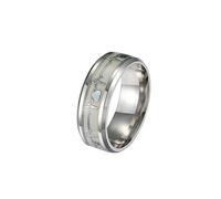 Healeved 1PC Couples Noctilucence Rings Stylish Unisex Finger Ring with Electrocardiography Design Luminous Orange for Weddings and Parties Unique present for Loved Ones