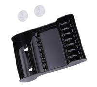 Healeved 1pc Creative Black Scissors Storage Box for Hairdressing Tools Multi-Function Abs Salon Supplies Bracket with Strong Adsorption Portable Large Capacity Holder for Barber Shop