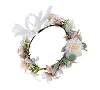 Healeved 1pc Flower Wreath Headband Decorative Headdress for Women Elegant Hair Garland for Festivals and Parties Comfortable Fit Material