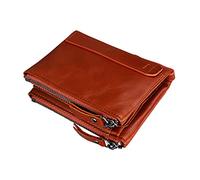 Healeved 1pc Multifunctional Leather Wallet for Men RFID Protection Zipper Purse Short for Cards Cash and Coins for Males