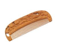 Healeved 1pc Natural Wooden Hair Detangling Comb Dual-sided Sandalwood Decorative Comb for Home and Salon Use for Wet Dry Thick Hair Promotes Circulation and Comfort
