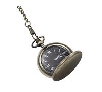 Healeved 1PC Retro Smooth Quartz Pocket Watch Classic Bronze Alloy with Long Chain Vintage Design for Family and Friends Stylish Accessory for Any Outfit