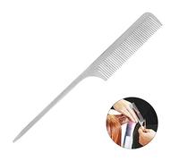 Healeved 1pc Titanium Steel Hair Dressing Comb Static Barber Tool for Salon Use Silver Durable Professional Design for Thick Curly Straight Hair
