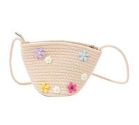 Healeved 1Pc Women Portable Bucket Shape Bag Chic Knitted Cross Body Pouch for Beach Casual Use Lightweight Compact Design for Friends Adorable Colors for All Ages