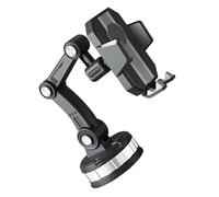 Healeved 1pcs Car Phone Bracket Big Suction Cup Mobile Phone Holder Black Abs Metal Silicone Navigation Helper Convenient Disassembly for Car Use