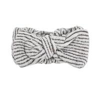 Healeved 1pcs Shower Headband Elastic Bamboo Charcoal Fiber Hair Band Striped Bowknot Design Keeps Hair Back Adorable Style for Face Washing and Makeup