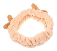 Healeved 1pcs Women Plush Deer Antlers Headband Elastic Hair Wrap for Christmas with Comfortable Cloth Material, Soft Fleece Design for Facial Cleaning and Sports