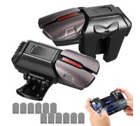 Healeved 1set Anti-sweat Finger Cot with Mobile Phone Game Triggers Responsive Six-finger Gaming Controller Compatible with Various Phones Stable Fit for Racing and Fighting Games