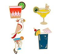 Healeved 1set Cartoon Hawaii Brooch Stylish Pin Ornaments for Clothes Unique Women Summer Fashion Accessories for Outfits and Bags Elegant Brooches for Parties and Everyday Wear 5pcs