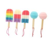 Healeved 1set Colorful Bath Sponge Ice Cream Lollipop Shape Bath Brushes for Gentle Cleansing and Exfoliating for Toddlers and Random Colors