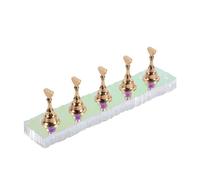 Healeved 1set Nail Practice Stand for Nail Art Convenient Decorative Display Holder for False High Base Tips for Easy Use