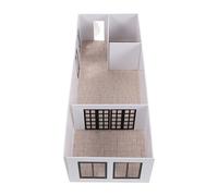Healeved 1set Scale Indoor Apartment Model Kit for Hand Assembly Detailed Micro Apartment Layout Architecture Craft for Hobby Building and Display