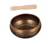 Healeved 1set Singing Bowl Wooden Pestle Meditation Bowl for Yoga Mindfulness for Relaxation Healing for All Meditation Practices