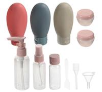 Healeved 1set Travel Makeup Bottles Set Refillable Plastic Containers for Lotion Shampoo Leakproof and Portable for Travel Accessories Stylish Design Lotus and Nordic Style