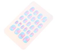 Healeved 2 Boxes Self-adhesive Artificial Nails Fake Nails 0.59x0.47x0.19 Inch Easy to Apply Abs Material for Painting Press on Party Decoration Color Assorted style