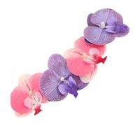 Healeved 2 Pairs Artificial Flower Shoe Clips for Flip-flops and High Heels, Removable Plastic Orchid Shoe Buckles with Elegant Vivid Realistic Design, for Summer Vacation Looks