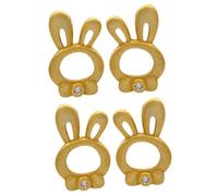 Healeved 2 Pairs Bunny Ear Earrings for Women Matte Gold Rabbit Bowknot Design Cute Cartoon Party Jewelry Lightweight Decorative Ear Pendants for Unique Easter Bunny Gifts