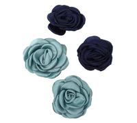 Healeved 2 Pairs Cloth Flower Decor for Shoes DIY Floral Adornment Accessories Smooth Surface Space Saving Design for Craft Projects