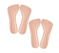 Healeved 2 Pairs Self-Adhesive High Heel Inserts for Women S Shoes Invisible PU Cushion Insoles with Arch and Ball of Foot Support Non-Slip Three-Quarter Pads for Sandals Flats Boots and
