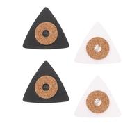 Healeved 2 Pcs Black 2 Pcs White Guitar Picks Set Triangular Portable Guitar Plectrums for Acoustic and Electric Practice Musical Instrument Accessories
